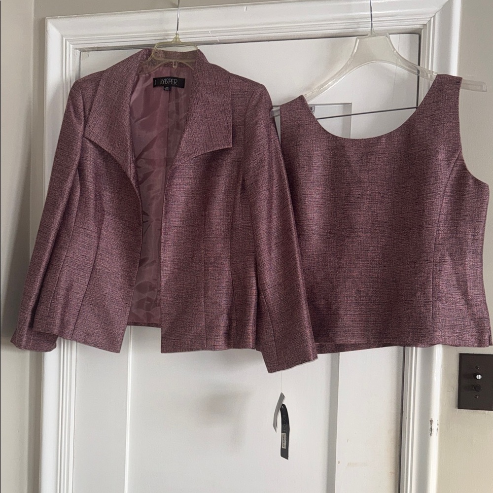Kasper Mauve Blazer and Top Set